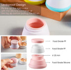 INSFIT Travel Containers for Toiletries, TSA Approved Silicone Cream Jars with Lids, BPA Free Travel Size Toiletries Leakproof Cruise Essentials for Cosmetic Cream Lotion