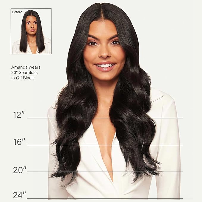 Luxy 100% Remy Human Hair – Halo Clip-In Hair Extensions –Natural Looking Volume & Length - One-Piece - Easy 5-Min Application 140 grams 16" Chestnut Brown Halo
