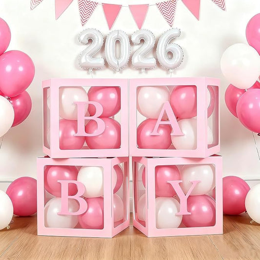 Lovelite Pink Baby Boxes with Letters by Lovelite