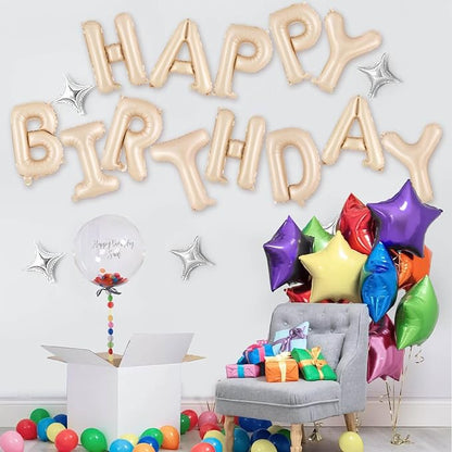 Happy Birthday Balloons Banner, Foil Balloon Personalized Name Letters Balloons - Image 4