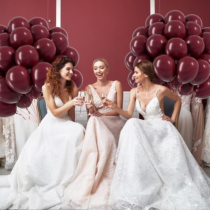 Burgundy Balloons 12 inch, Maroon Balloons 50pcs Party Balloons - Image 5
