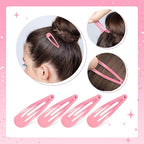 2 Inch Pink Hair Clips Barrettes Metal Snap Clips for Women Durable Water Drop Ideal Hair Accessories for Hairdressing Wedding and Everyday Use 20 pcs