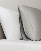 Cozy Earth King Pillowcases Set of 2 - Made of 100% Viscose from Bamboo, Ultra-Soft & Luxury, Woven from Naturally Breathable & Lightweight Fabric - Light Grey