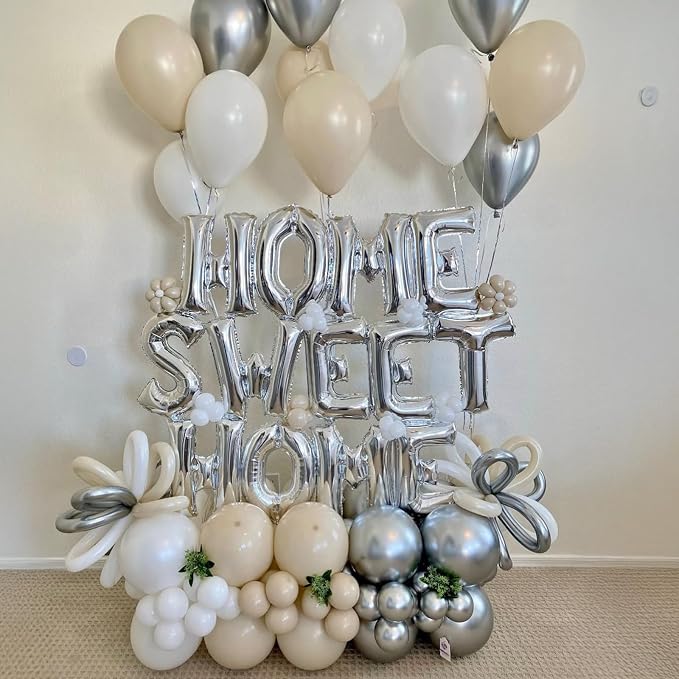 Silver HOME SWEET HOME Letter Balloon - Image 5