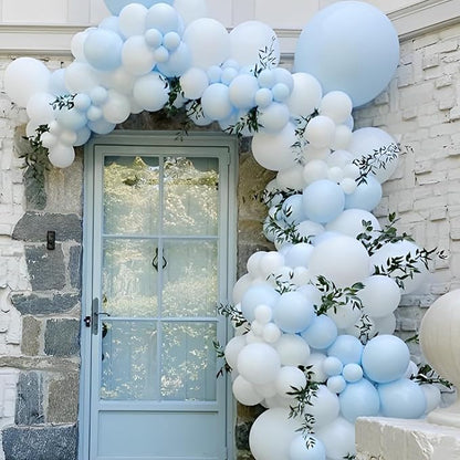 Voircoloria 90pcs Light Blue Balloons Garland Arch Kit, 18 12 10 5 Inch | - Image 7