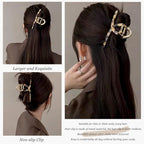 Big Hair Claw Clips Butterfly Hair Clips for Women 4.7" Large Acetate Metal Hair Claw Clip for Girls Hair Accessories for Long Thick Hair (Light leopard)