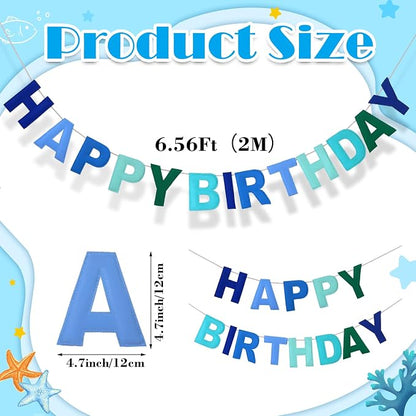 Felt Happy Birthday Garland Rainbow Banner Reusable Happy Birthday Sign Party - Image 2