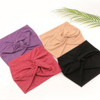DRESHOW Extra Wide Headbands for Women Cotton Turban Knotted Bandana Head Bands Non Slip Boho Hair Accessories for Sports & Yoga