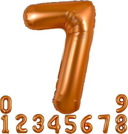 TONIFUL 40 Inch Orange Large Numbers Balloon 0-9 Birthday Party Decorations by TONIFUL