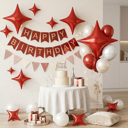 Red Star Balloons, 26 Inch and 10 Inch Red Stars Shaped Balloon - Image 6