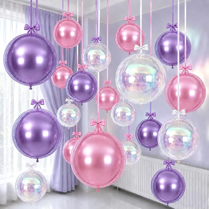 Iridescent Pink Purple Balloons by Togvu