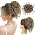 HMD Tousled Updo Messy Bun Hairpiece Hair Extension Ponytail with Elastic Rubber Band Updo Ponytail Hairpiece Synthetic Hair Extensions Scrunchies Ponytail Hairpieces for Women