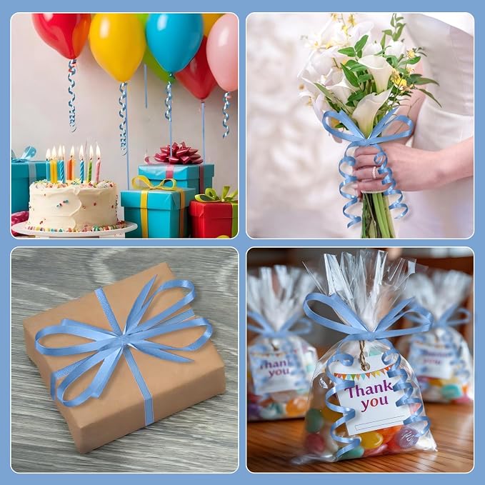 500 Yards Curling Ribbon，Light Blue Balloon String Ribbon，for Gift - Image 5