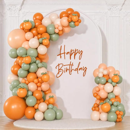 CROSSFINGERS Orange Baby Shower Decorations, Sage Green Balloon Arch Kit | Sand by CROSSFINGERS