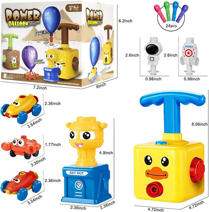 Balloon Launcher Toy Set, Balloon Powered Cars, Creative Inflatable Pump Racing - Image 2