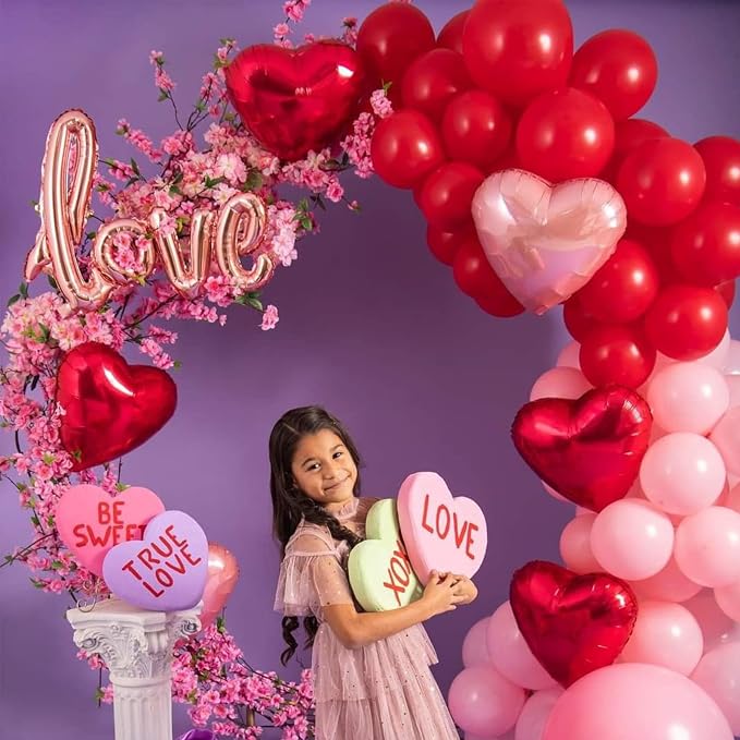 Voircoloria 130pcs Red Balloons Garland Arch Kit, 18 12 10 5 Inch | - Image 9