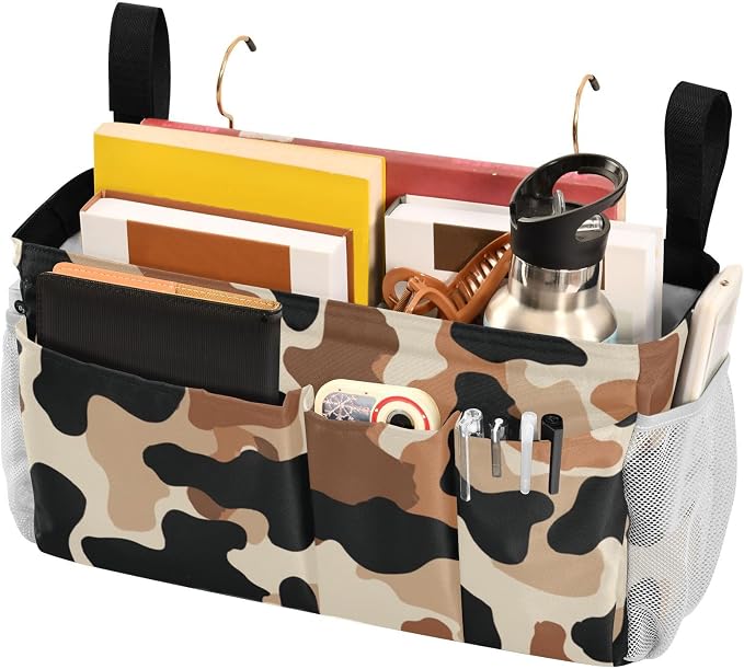 Bedside Caddy Metal Frame Hanging Organizer Bunk Bed Dorm Accessories Hook And - Image 3