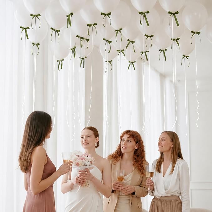 Gejoy 62 Pcs Ceiling Balloons Kit 12'' Pearl White Balloons - Image 3