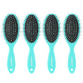 Air Cushion Detangling Hair Brush - 4 Pack Detangler Hairbrush with Ultra Soft Bristles for Effortless Tangle Removal - For Wet Dry Damaged Curly Hair for Women Men Boys Girls Kids - Green