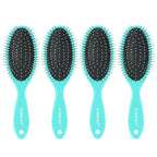 Air Cushion Detangling Hair Brush - 4 Pack Detangler Hairbrush with Ultra Soft Bristles for Effortless Tangle Removal - For Wet Dry Damaged Curly Hair for Women Men Boys Girls Kids - Green