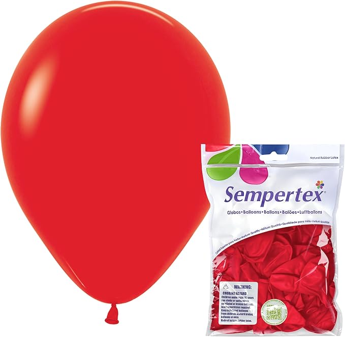 Sempertex Fashion Red Balloons, 11 Inch, Graduation, Baby Shower, Anniversary by Sempertex