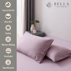Bella Coterie | Luxury Bamboo Queen Size Pillowcase Set | 100% Organically Grown Bamboo Viscose | Ultra Soft | Cooling | 2 Pcs [Lilac]