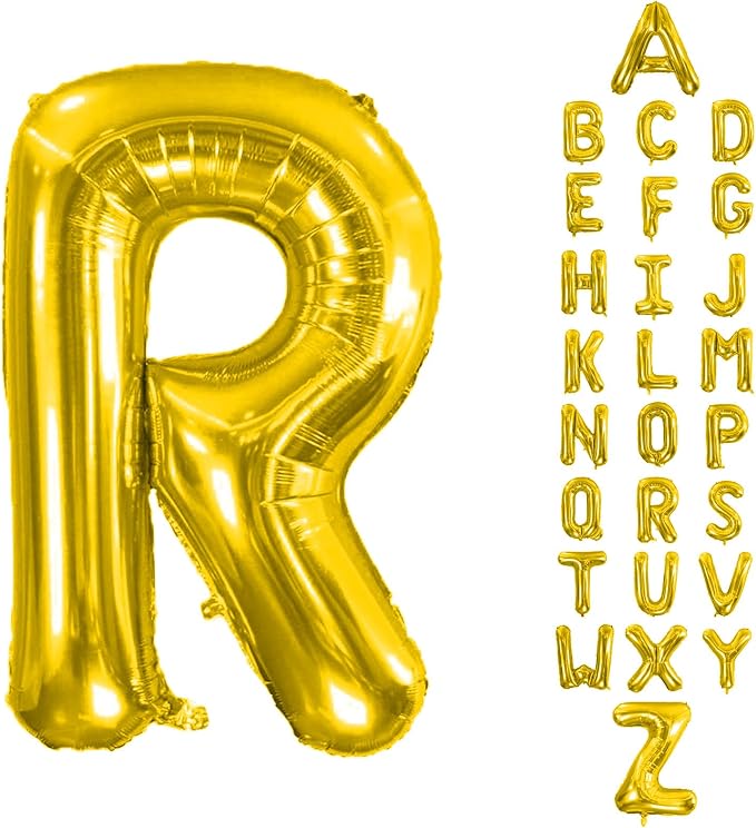 Letter Balloons Gold 40 Inch R Large Giant Big Foil Mylar Balloon | by Unknown