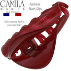 Camila Paris CP2529 French Hair Clip for Women for Thick Hair for Long Curly Wavy Hair, Red, Girls Hair Claw Clips Jaw Styling Hair Accessories for Women, Strong Hold No Slip Grip, Made in France