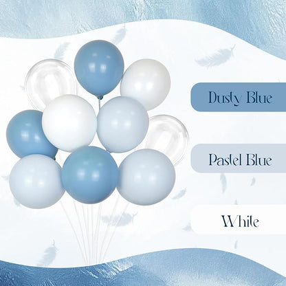 60pcs Dusty Blue Balloons 12inch - Image 7