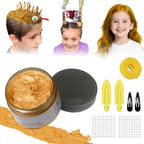 Temporary Hair Color Wax Kit, Stocking Stuffers for Teen Girls, Instant Hair Dye Color Wax Washable Natural Hair Color Cream for DIY Hairstyle on Crazy Hair Day, Children's Day, Christmas (Yellow)