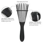 2 Pieces Detangling Brush for Afro America/African Hair Textured 3a to 4c Kinky Wavy/Curly/Coily/Wet/Dry/Oil/Thick/Long Hair, Knots Detangler Easy to Clean (Black, Purple)
