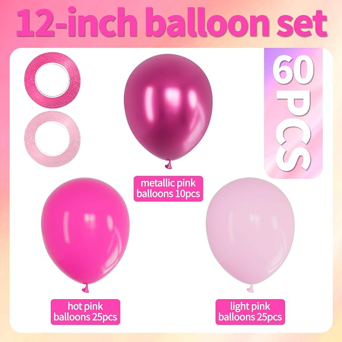 Pink Balloons Metallic - Image 4