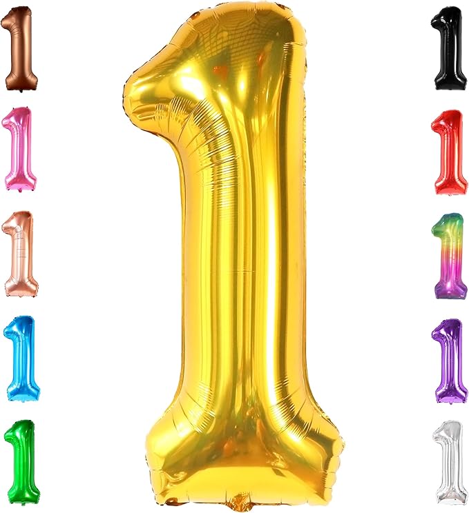 KatchOn, Happy Birthday Number Balloon | Large Mylar Gold Number Balloons by KatchOn