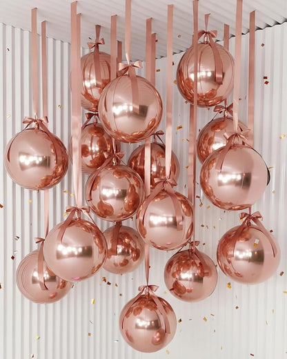 Jenaai 30 Set Round Foil Balloons Bulk 22 Inch 4d Metallic Giant Balloons Set by Jenaai