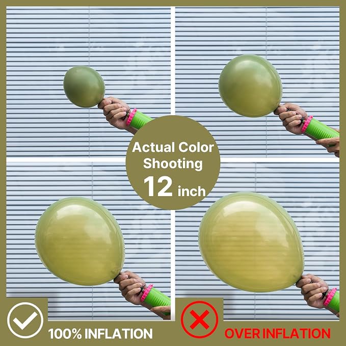 PartyWoo Sage Green Balloons 100pcs Olive Green Color 5 Inch | Balloons - Image 5