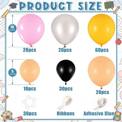 SmoothNovelty 193 Pcs Back to School Arch Backdrop Cover, 7.2 ft Notebook Arch - Image 6