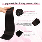 Pro2.0 Remy Clip in Extensions Real Human Hair Color #2 Dark Brown Remy Clip in Hair Extensions Real Human Hair 18inch 120g Thick 7pcs Seamless Double Weft for Women（#2-18inch）