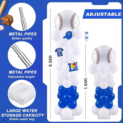 Gejoy 2 Sets Baseball Balloon Column Stand Kit - Image 5