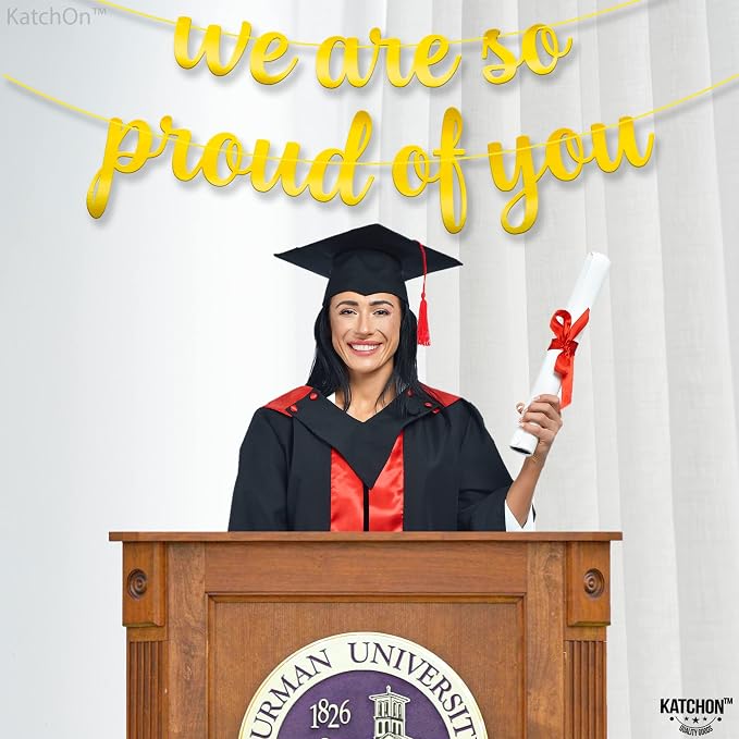 Katchon We are So Proud of You Banner 10 Feet, Gradauation Decorations 2026 | - Image 3