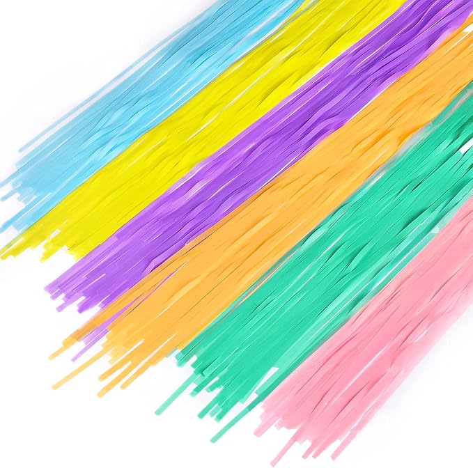 BRAVESHINE Tinsel Foil Fringe Curtains | Pastel Colourful Party Backdrop | 2Pcs - Image 8