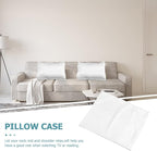 2pcs Satin Pillow Covers Envelope Closure Soft Smooth Pillowcase for Bed Bedroom Hair Protection Washable White