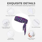 Men Women Sports Sweatband, Multi Style Elastic Head Ribbon for Sports Fitness Spa, Fashion Trippy Purple Blue Mushrooms Headwear Head Accessories