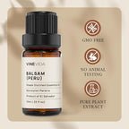 VINEVIDA Balsam Peru Essential Oil 10 mL - Undiluted Candle Oil Scent for DIY Candlemaking and Soap Making - Safe for Skin