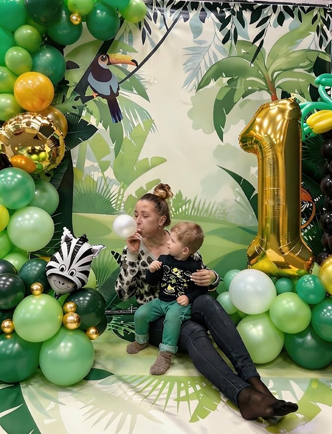 Green and Gold Balloon Arch Kit, Birthday Party Decor | Shades of Green Gold - Image 6