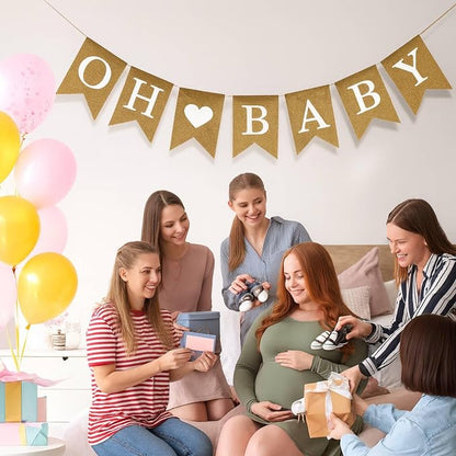 Anwyll Burlap Oh Baby Banner - Image 4