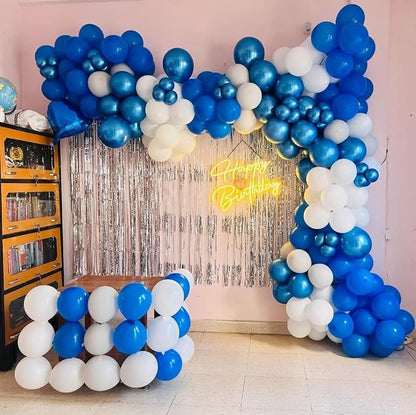 KBZVNAF Blue Latex Balloon Set 60 Packs 12 Inch | Metallic Chrome, Pastel Baby - Image 7