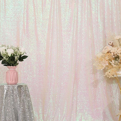 Eternal Beauty White Iridescent 3mm Sequin Backdrop 8x8 Ft - Image 3