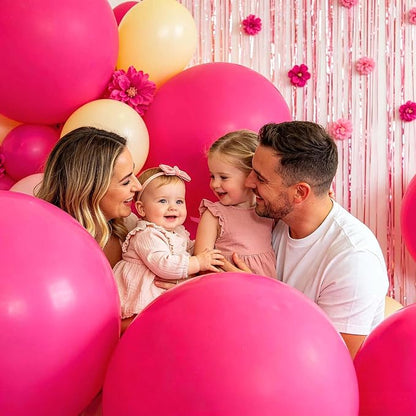 18 Inch Hot Pink Balloons 12 Pack Big Magenta Fuchsia Balloons Thick Latex Hot - Image 3