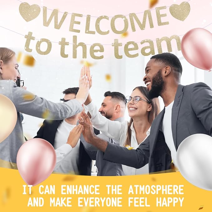 Pre-Strung Glitter Welcome to the Team Banner Welcome Banner Welcome Decorations - Image 7