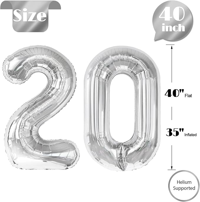 Sliver 20 Balloon - Image 5